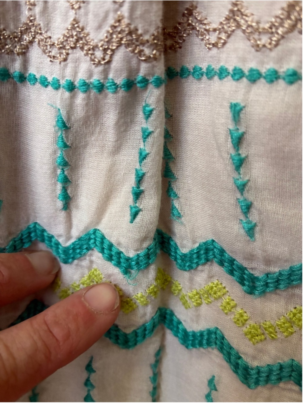 Anthropologie Kenji Mini Dress Embroidered White Size 12 - Picture 3 of 7